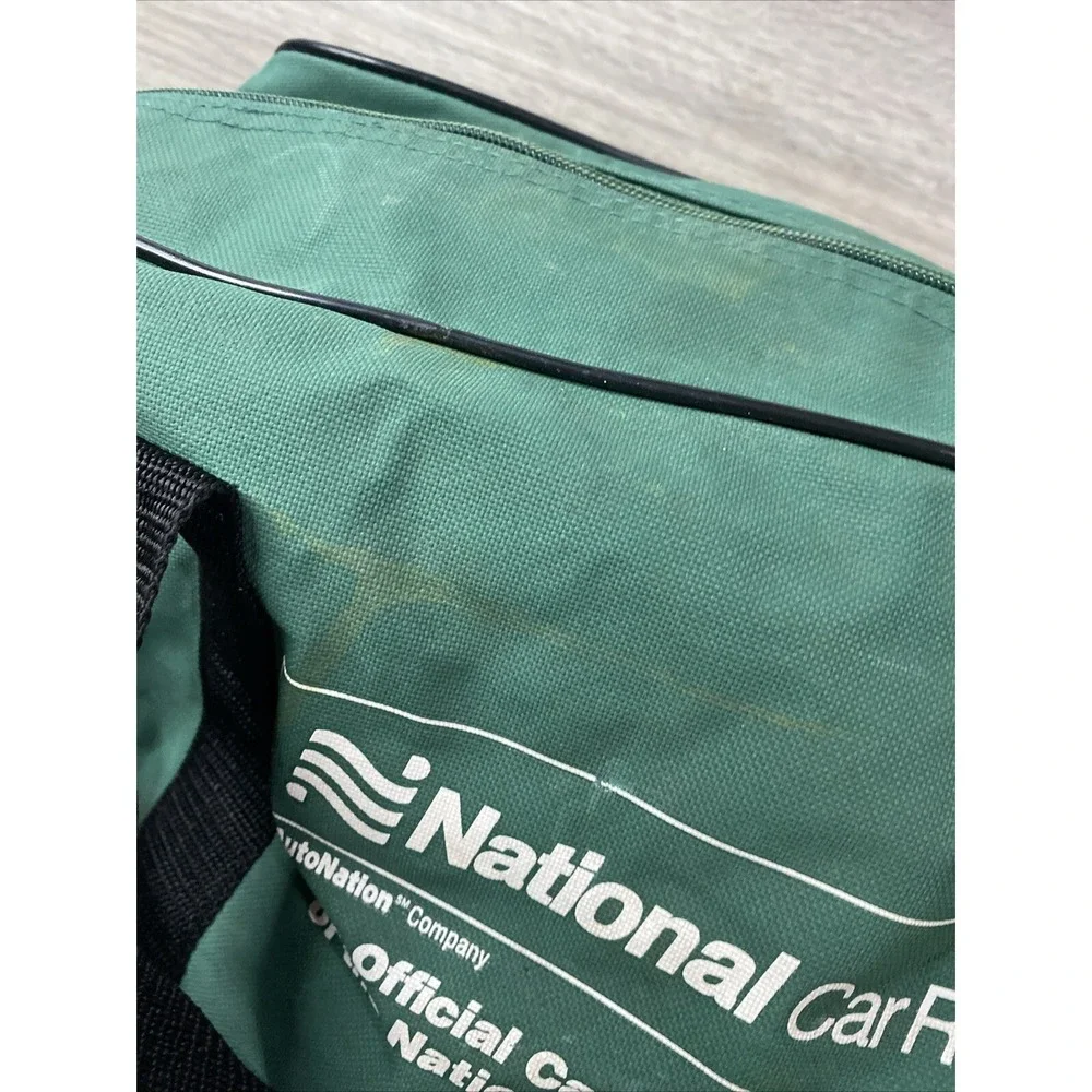 NFL Duffel Bag Unisex OS Green Fair Vintage National Car Rental Logo Canvas